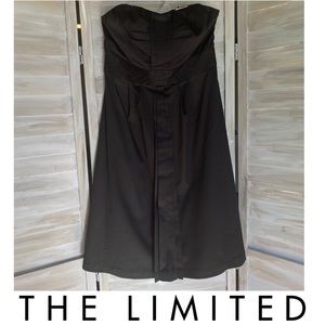 Limited black dress strapless pleated placket size 2 NWT